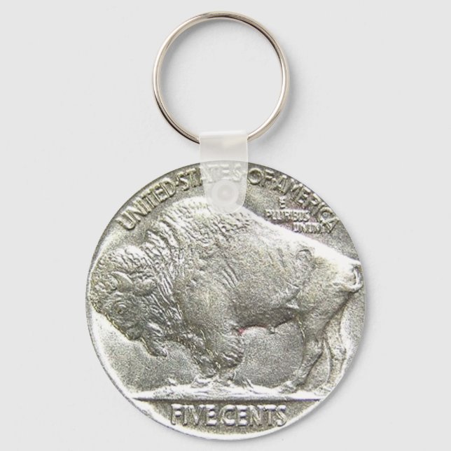 BUFFALO NICKEL KEY RING (Front)