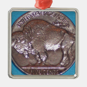 Buffalo Nickel Metal Ornament