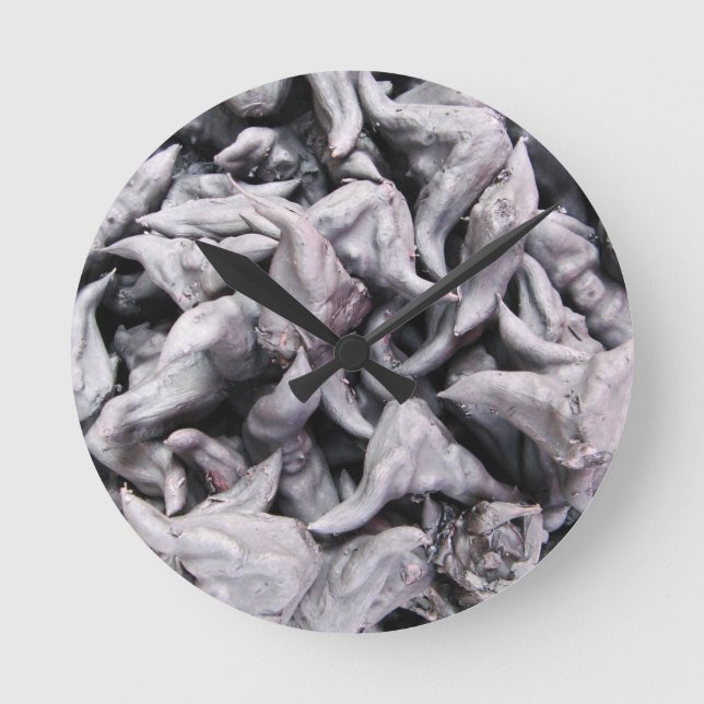 Buffalo Nuts - Water Caltrop Round Clock (Front)