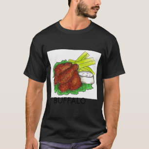 Buffalo Ny New York Hot Bbq Chicken Wings Celery T-Shirt