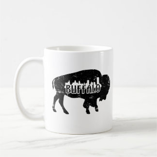 Buffalo NY Skyline Distressed Coffee Mug