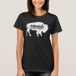 Buffalo NY Skyline Distressed T-Shirt