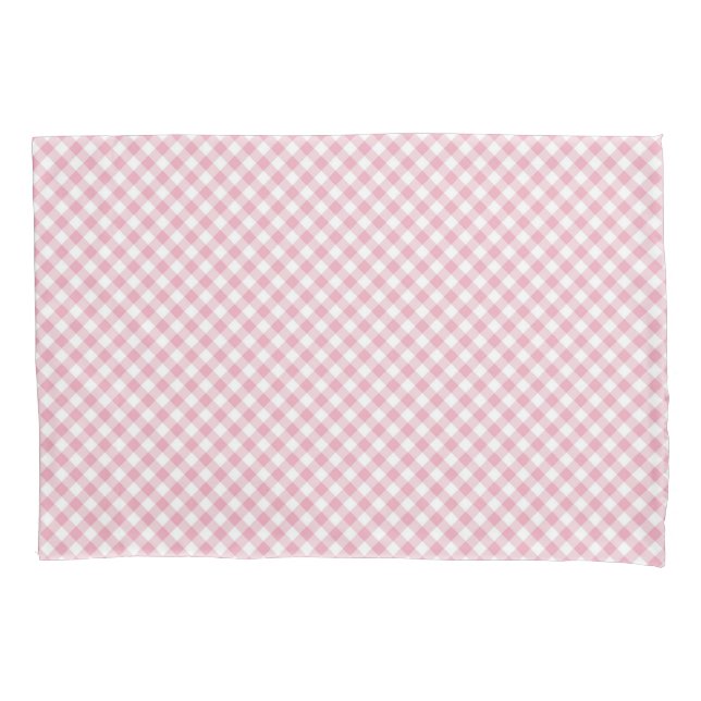 Buffalo Pink White  Pillowcase (Front)