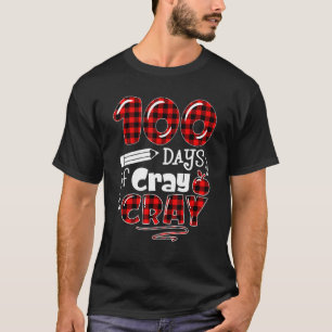 Buffalo Plaid 100 Days Of Cray Cray Crayons Adult T-Shirt