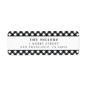 Buffalo Plaid Address Labels Christmas Holidays
