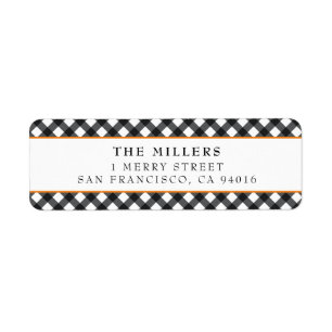 Buffalo Plaid Address Labels Christmas Holidays
