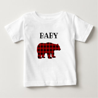 Buffalo Plaid Baby Bear T-Shirt