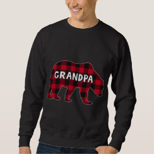 Buffalo Plaid Bear Christmas Pajama Matching Famil Sweatshirt