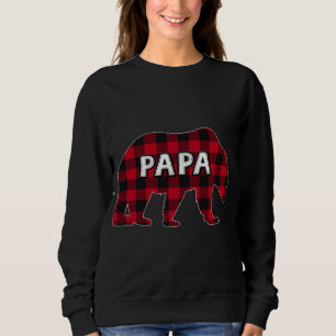 Buffalo Plaid Bear Christmas Pajama Matching Famil Sweatshirt