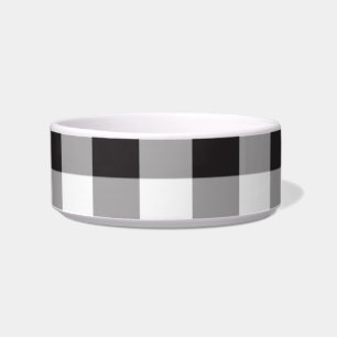 Buffalo Plaid Black and White Pattern Bowl
