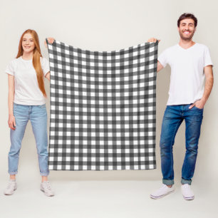 Buffalo Plaid Blanket – Black and White Cosy Throw