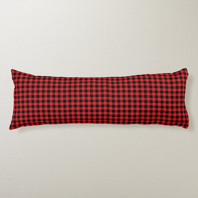 Buffalo Plaid Body Pillow (Front)