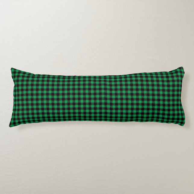 Buffalo Plaid Body Pillow (Front)