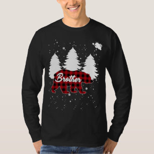 Buffalo Plaid Brother Bear Christmas Tree Pajama F T-Shirt