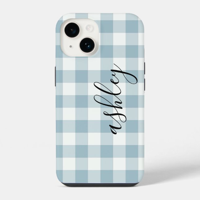 Buffalo Plaid Calligraphy I Phone case (Back)