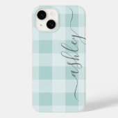 Buffalo Plaid Check Calligraphy CAN edit colour Case-Mate iPhone Case (Back)