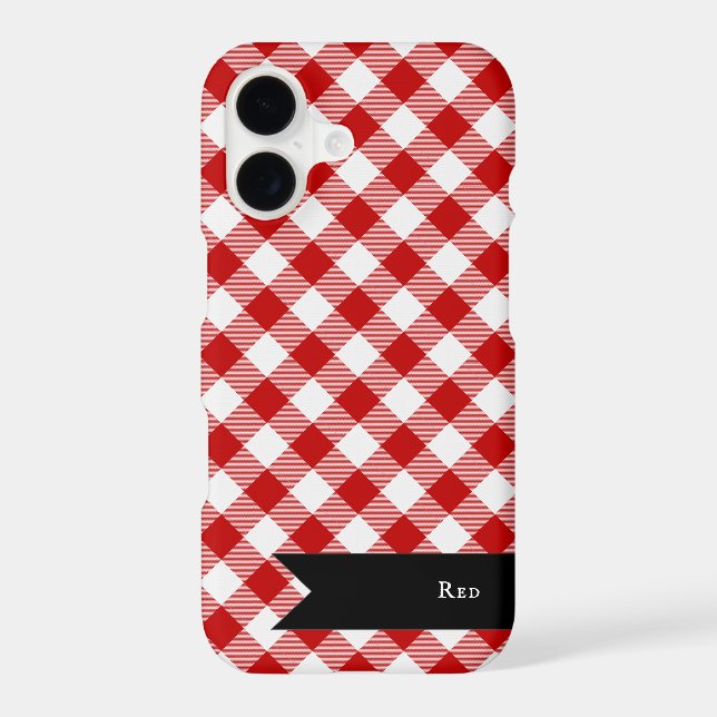 Buffalo Plaid Check Red White (Back)