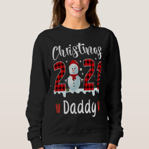 Buffalo Plaid Christmas 2021 Daddy Snowman Sweatshirt