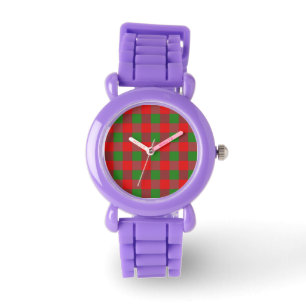 Buffalo Plaid Christmas Check Pattern,Green Red Watch