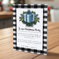 Buffalo Plaid Christmas Gift | Blue Holiday Party