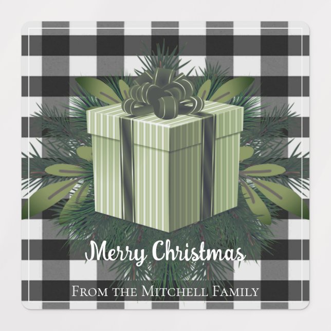 Buffalo Plaid Christmas Gift | Green Holiday (Design 1)