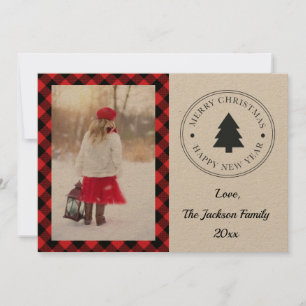 Buffalo Plaid Christmas Holiday Card