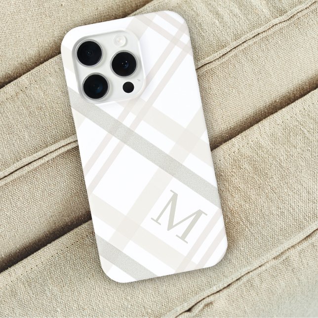 Buffalo Plaid Classic Elegant Monogram Initial Case-Mate iPhone Case (Creator Uploaded)