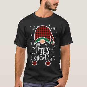 Buffalo Plaid Cutest Gnome Christmas Family Match T-Shirt