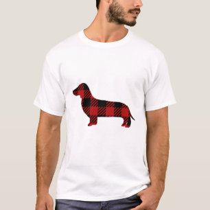 Buffalo Plaid Dachshund T-Shirt