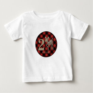 Buffalo Plaid Deer Birthday Shirt