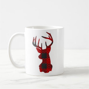 Buffalo Plaid Deer Coffee Mug