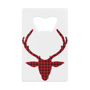 Buffalo Plaid Deer Deer Christmas Antlers Holiday.