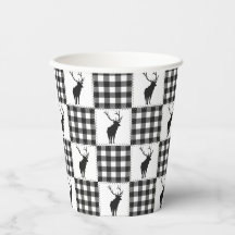 Buffalo Plaid Deer Rustic Woodland Pattern
