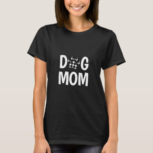 Buffalo Plaid DOG MOM Pawprint  T-Shirt