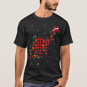 Buffalo Plaid Family Matching Brontosaurus Christm T-Shirt