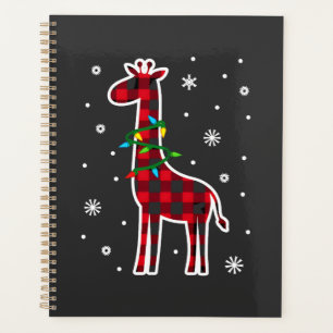 Buffalo Plaid Family Matching Giraffe Christmas Pa Planner