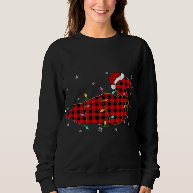 Buffalo Plaid Family Matching Loon Bird Christmas  Sweatshirt (Front)