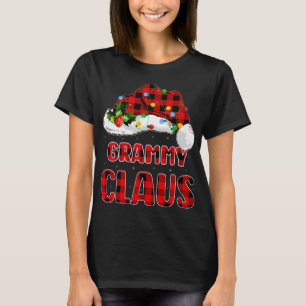 Buffalo Plaid Family Matching Santa Grammy Claus C T-Shirt