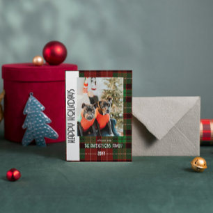 Buffalo plaid Flat Holiday Card