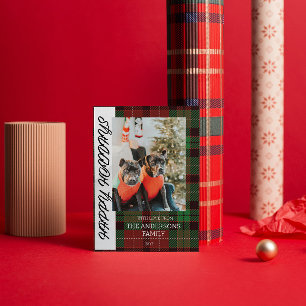 Buffalo plaid Flat Holiday Card