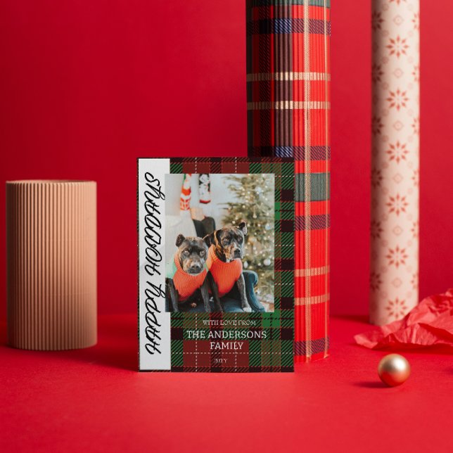 Buffalo plaid Flat Holiday Card (Creator Uploaded)