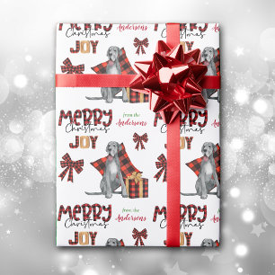 Buffalo Plaid Great Dane Dog Christmas Wrapping Paper