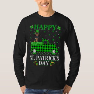 Buffalo Plaid Green Truck Australian Cattle St Pat T-Shirt