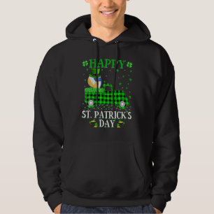 Buffalo Plaid Green Truck Beach Volleyball St. Pat Hoodie