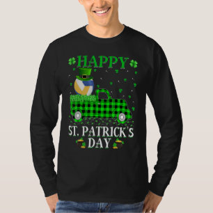 Buffalo Plaid Green Truck Beach Volleyball St. Pat T-Shirt