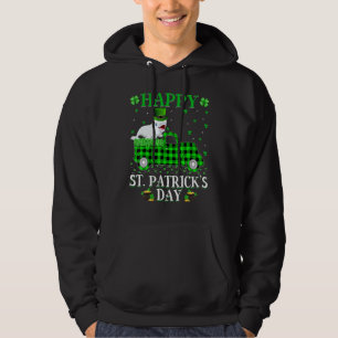 Buffalo Plaid Green Truck Beluga Whale Fish St Pat Hoodie