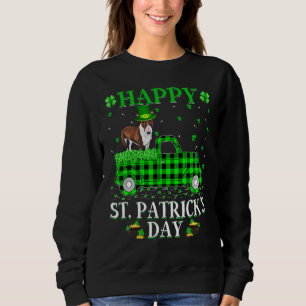 Buffalo Plaid Green Truck Bull Terrier Dog St Pat Sweatshirt