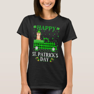 Buffalo Plaid Green Truck Cairn Terrier Dog St Pat T-Shirt