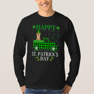 Buffalo Plaid Green Truck Cairn Terrier Dog St Pat T-Shirt