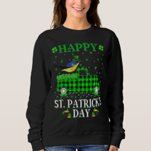 Buffalo Plaid Green Truck Eastern Bluebird St Patr Sweatshirt